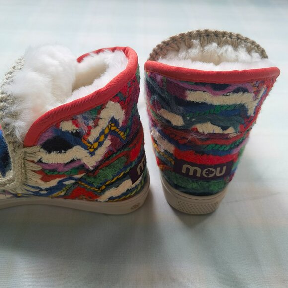 Mou Fleece-Lined Knitted Snow Boots - Picture 3 of 7